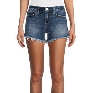 Joe's Jeans Blue Frayed Jean Shorts the Ozzie 4” cut off shorts